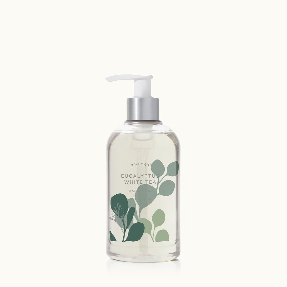 Thymes Eucalyptus White Tea Hand Wash cleanses hands and washed germs away image number 1
